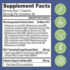 90 capsules per bottle for a simple daily probiotic routine.
