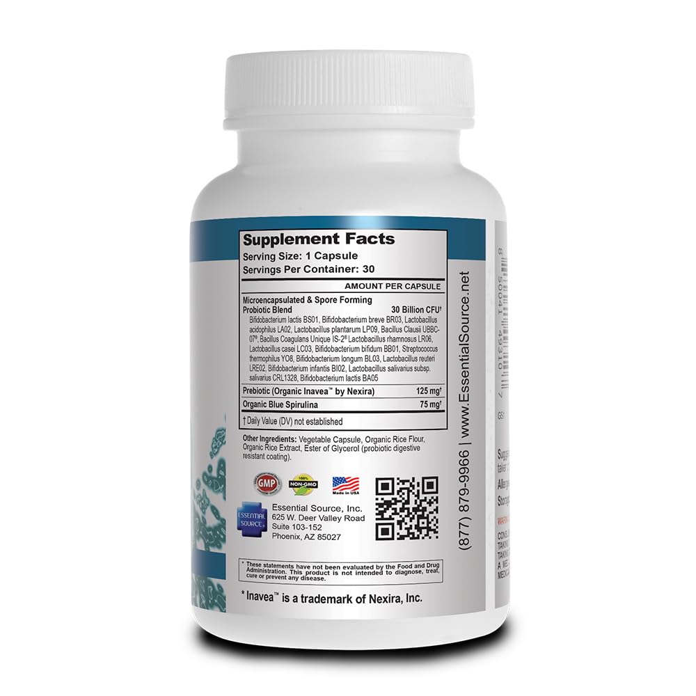 Essential Source TriActive Biotics for Men capsules, ideal for on-the-go digestion support.