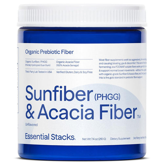 Essential Stacks Sunfiber bottle pour for a smooth daily mix