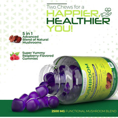 Essentialife Mushroom Gummies morning routine scene suggesting convenient daily use.