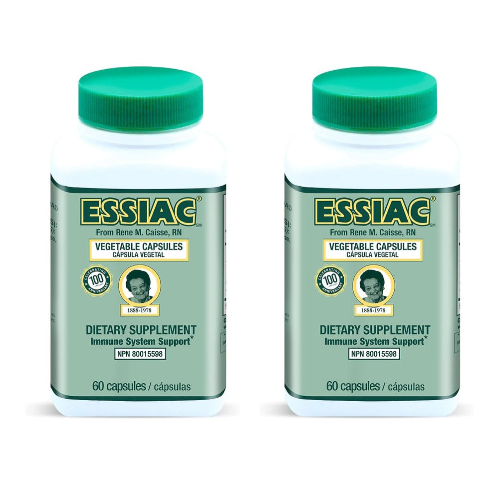 Essiac capsules bottle pour, convenient daily antioxidant support