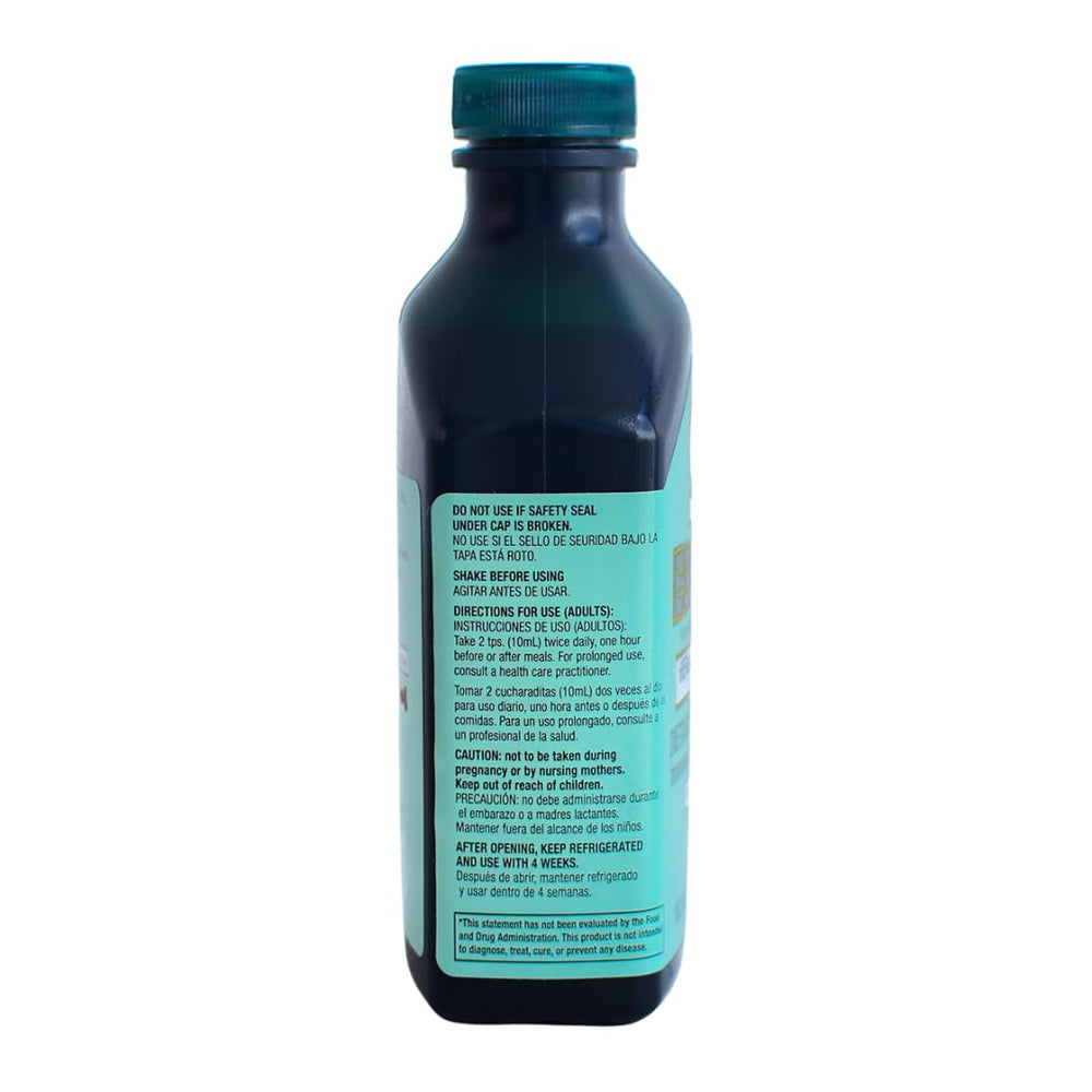 Essiac Original Herbal Liquid packaging emphasizes dark bottle protection