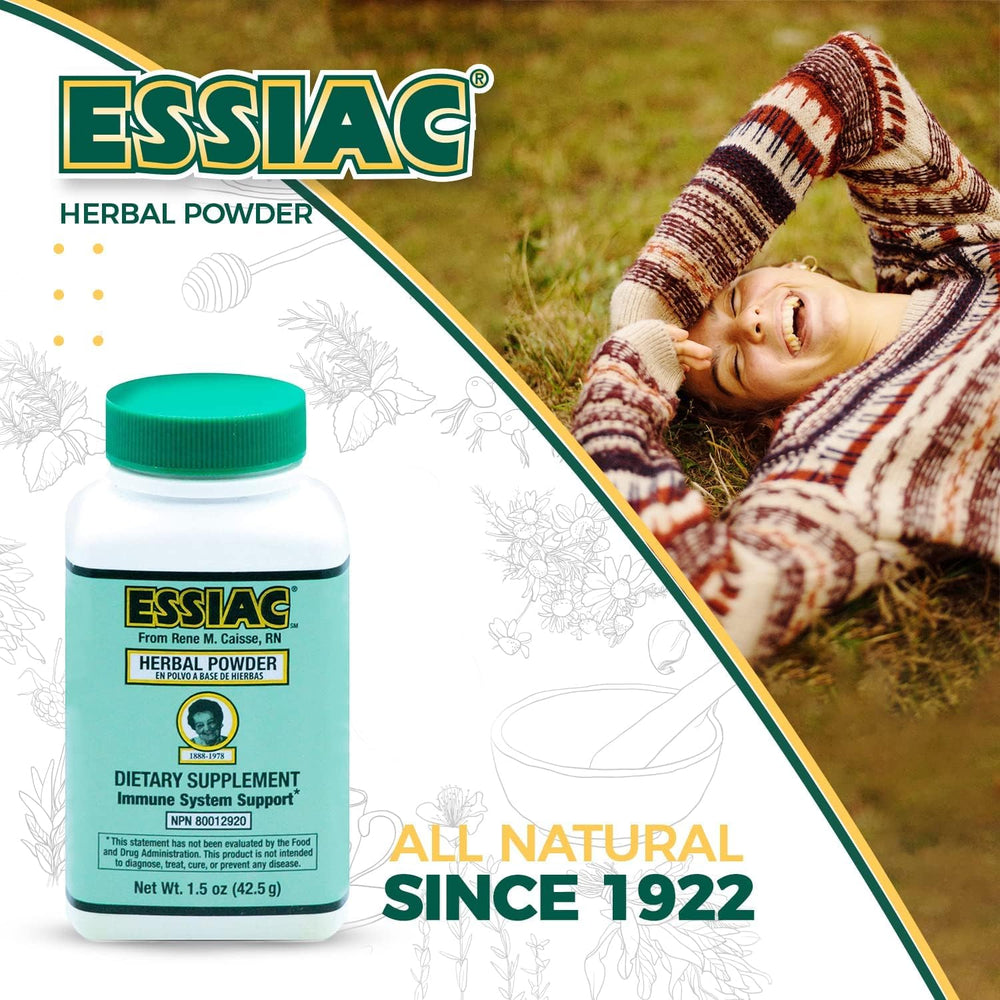 Plant-based blend featuring burdock root, sheep sorrel, slippery elm, and Indian rhubarb