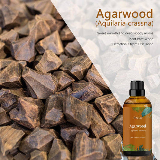 ESSLux agarwood oil ready for diffuser application to create a calm ambience.