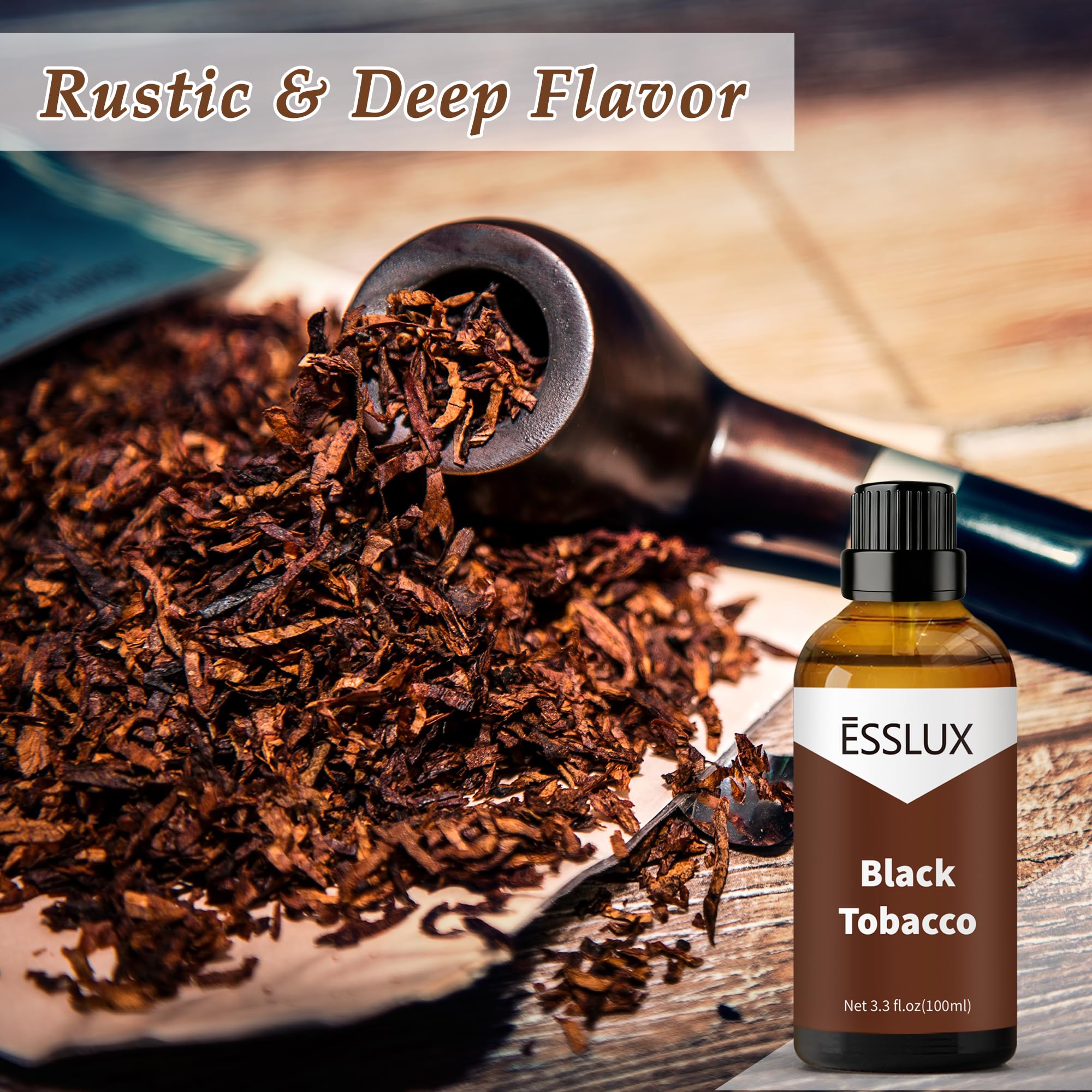 Diffuser use of ESSLux Black Tobacco oil for warm, earthy scent in spaces
