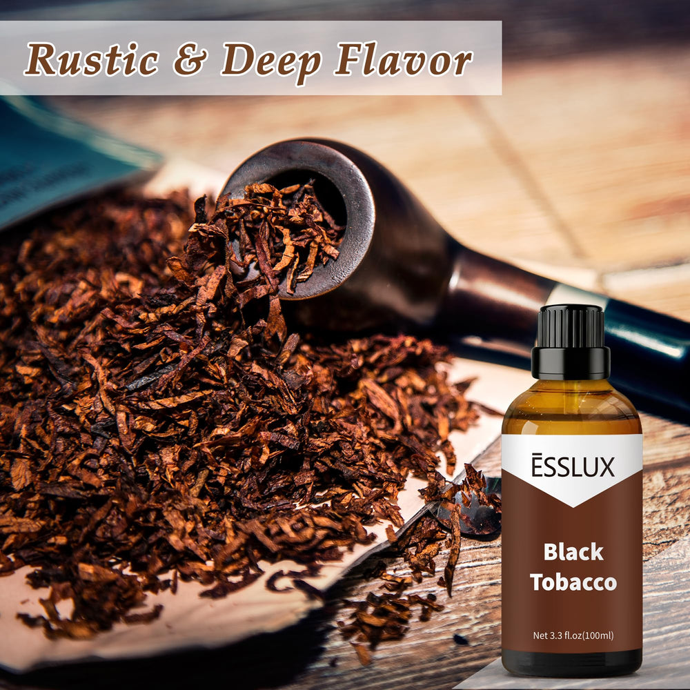 Diffuser use of ESSLux Black Tobacco oil for warm, earthy scent in spaces