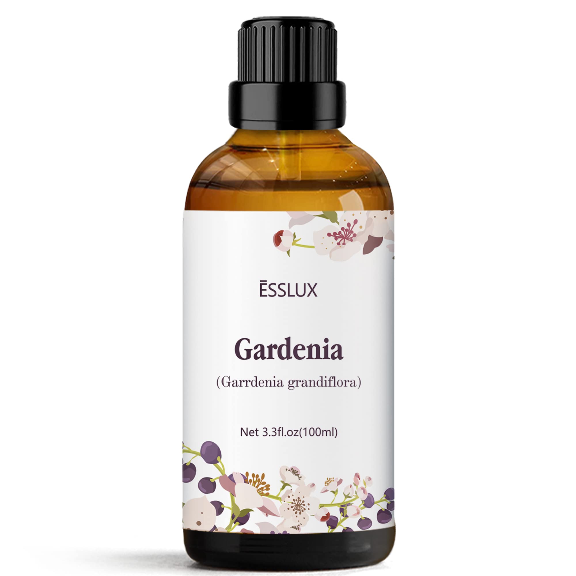 ESSLUX Gardenia oil amber glass bottle protects aroma.