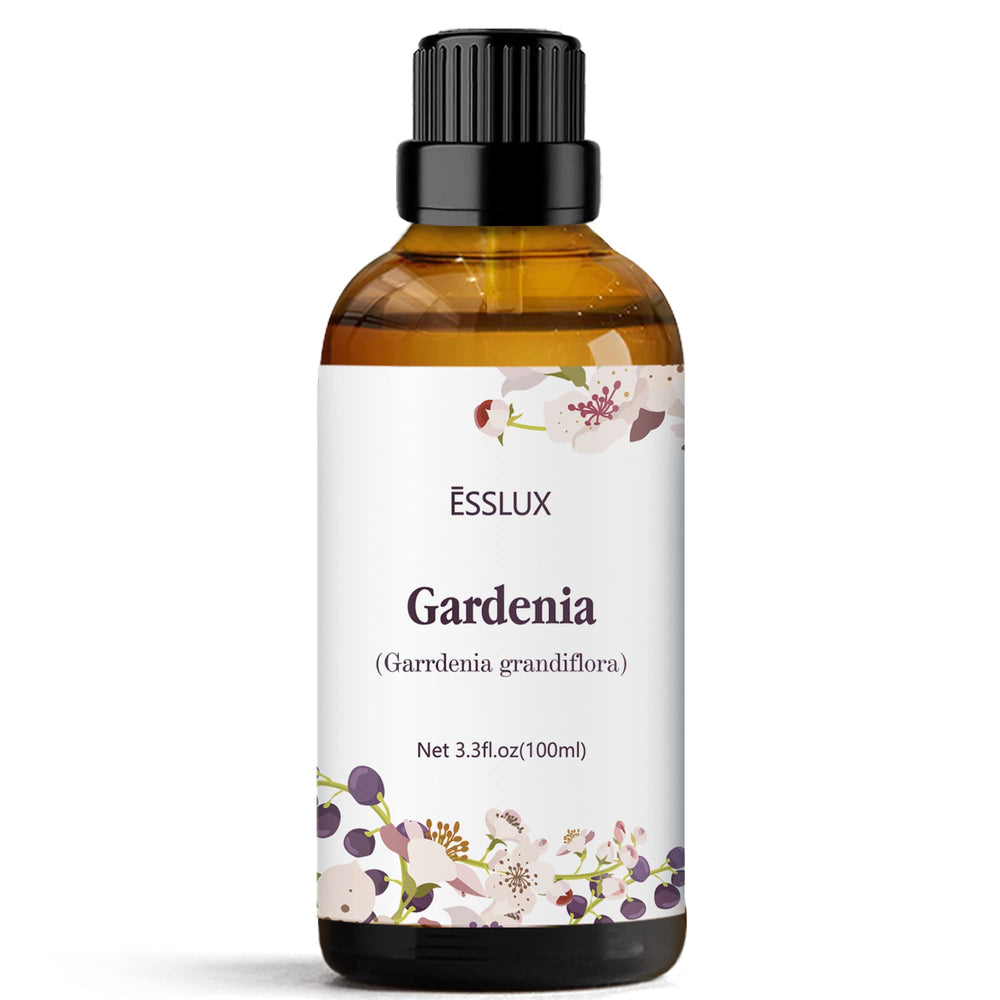ESSLUX Gardenia oil amber glass bottle protects aroma.