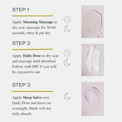 Applying ESTAS Beauty Scar Cream to the face for gentle scar care.