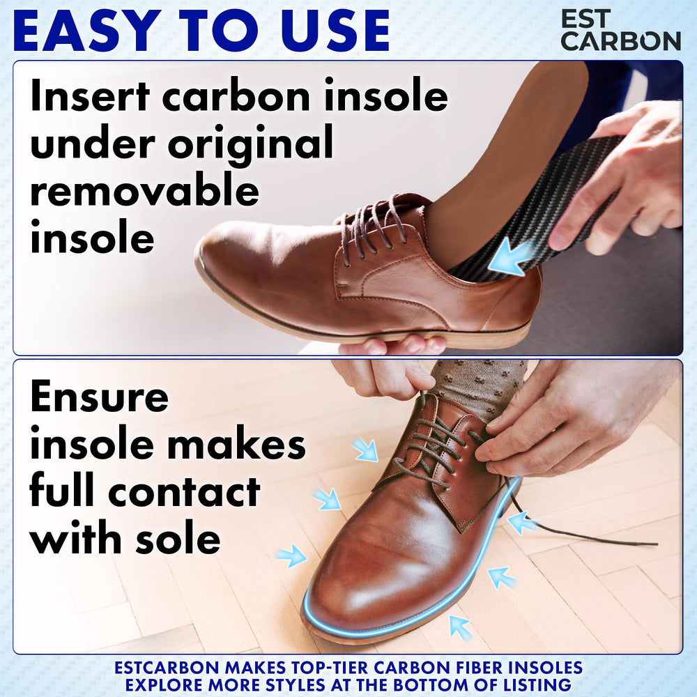 EstCarbon carbon fiber insole supports athletic use with minimal bulk