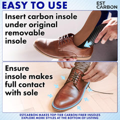 EstCarbon carbon fiber insole supports athletic use with minimal bulk