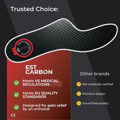 ESTCARBON carbon fiber insole big toe support for stability