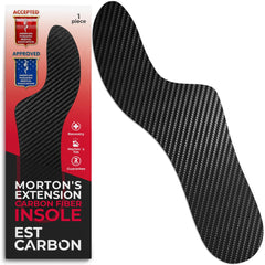ESTCARBON carbon fiber insole for Morton's extension provides durable, lightweight stability during activity.