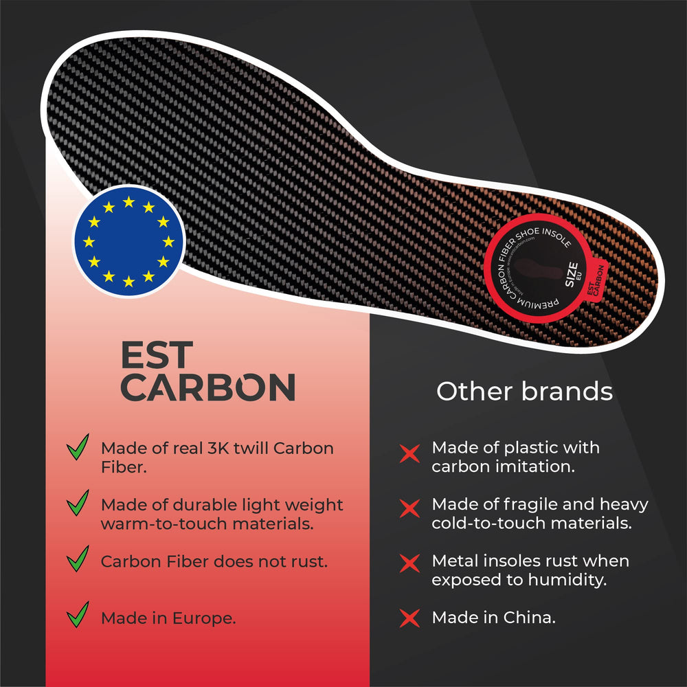 EstCarbon carbon fiber insole used during activity for support