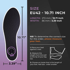 ESTCARBON size guide image helps you find the right fit for athletic use.