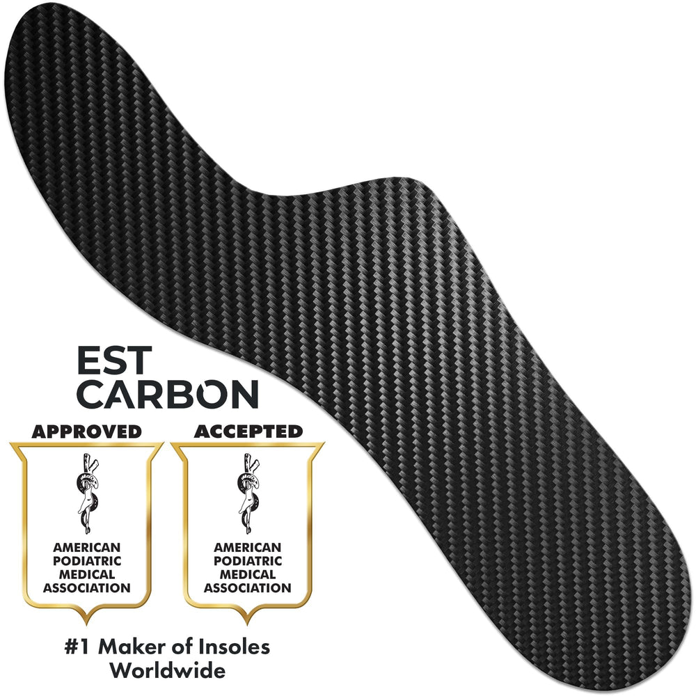 ESTCARBON rigid toe-support insole cushions the big toe under load for daily wear.