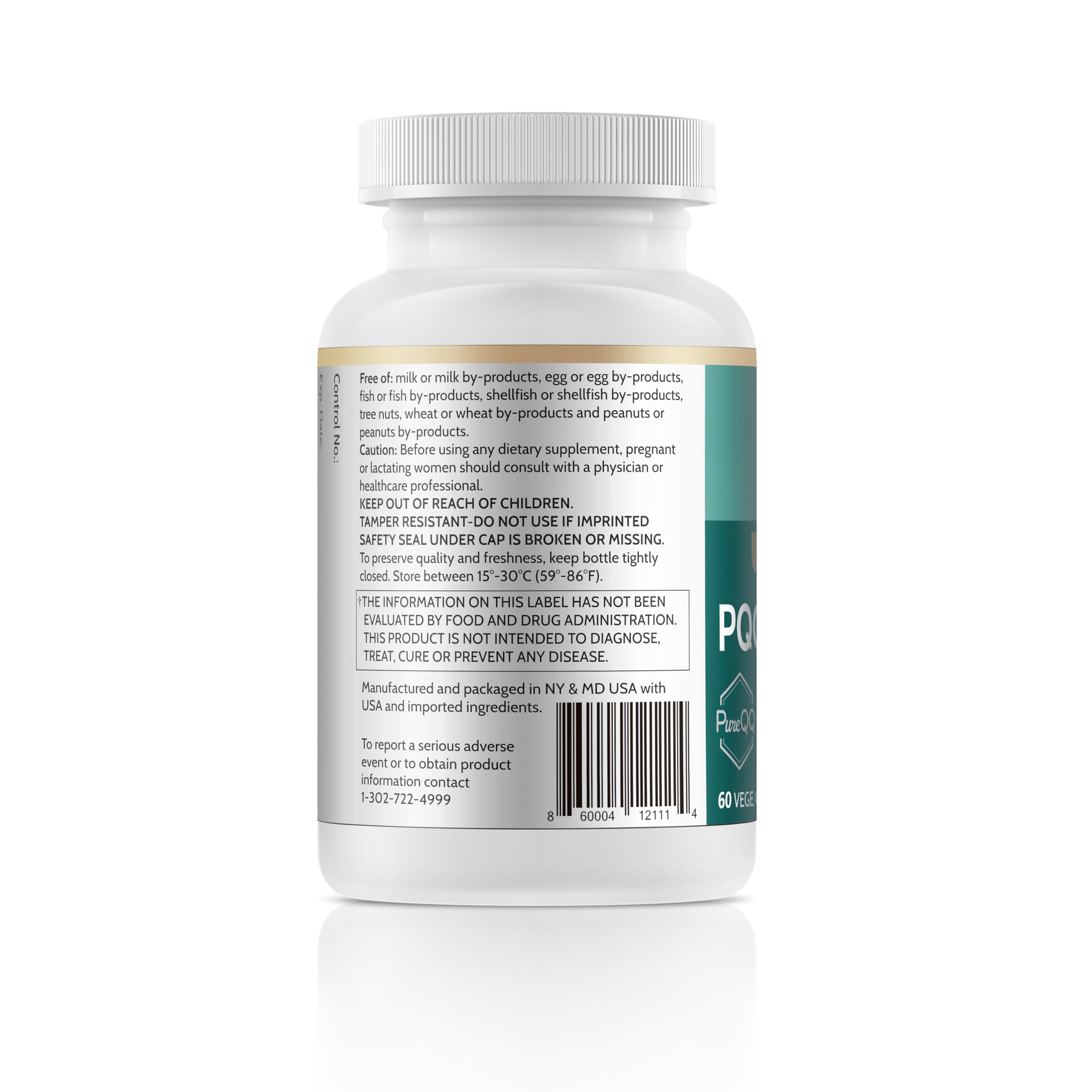 ESTHELIV PQQ crystalline form bottle—high stability and low moisture exposure.