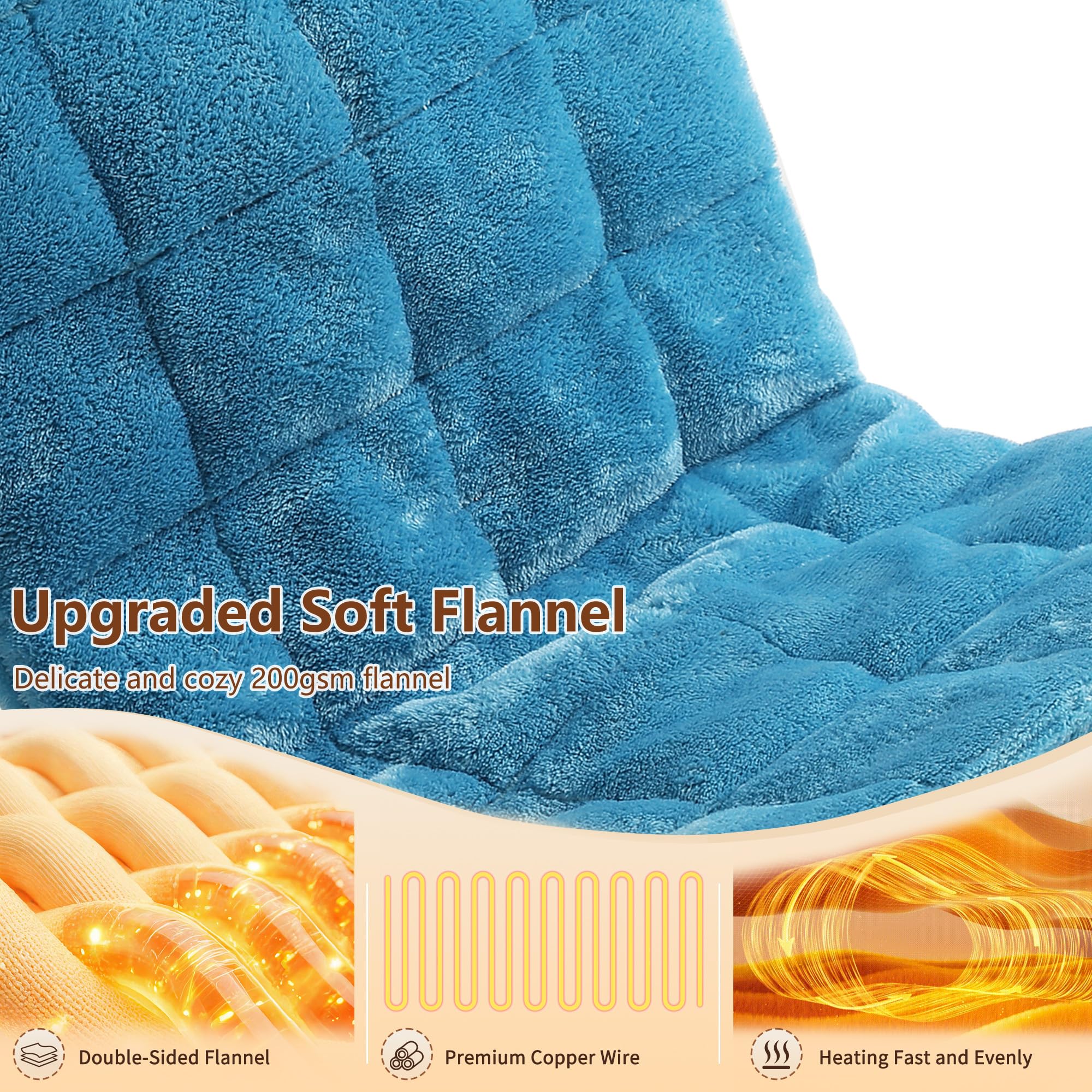 ESTINGO four-heat-level controller enables safe, customizable warmth.