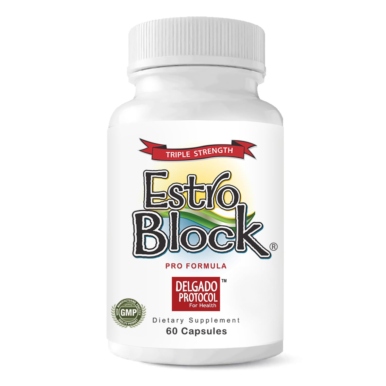 Estroblock Pro bottle with capsules for daily hormonal balance support