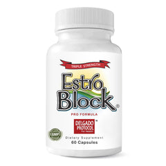 Estroblock Pro bottle with capsules for daily hormonal balance support