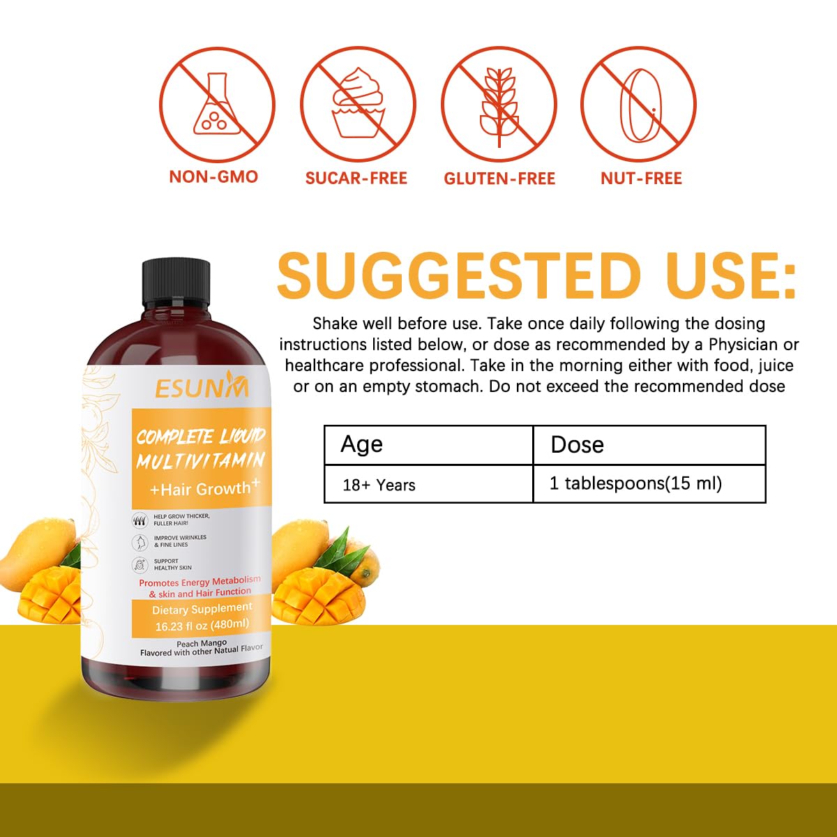 Close-up of ESUNM nutrients supporting skin health and vitality