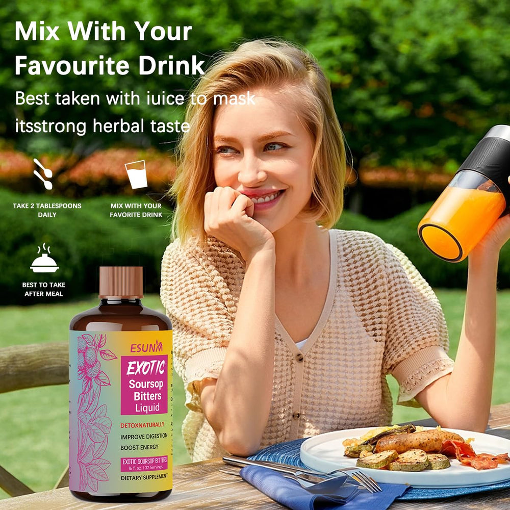ESUNM bottle highlighting black seed oil and sea moss ingredients.