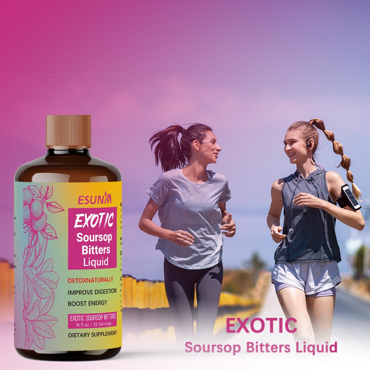 ESUNM herbal blend features sea moss and adaptogens for a balanced routine.