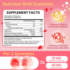 Esverco D3 K2 gummies with liquid center for faster absorption and daily support