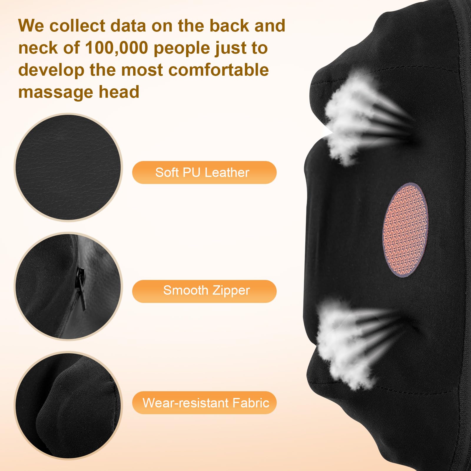 ETBOBDE adjustable intensity demonstrates customizable comfort for neck and back relief