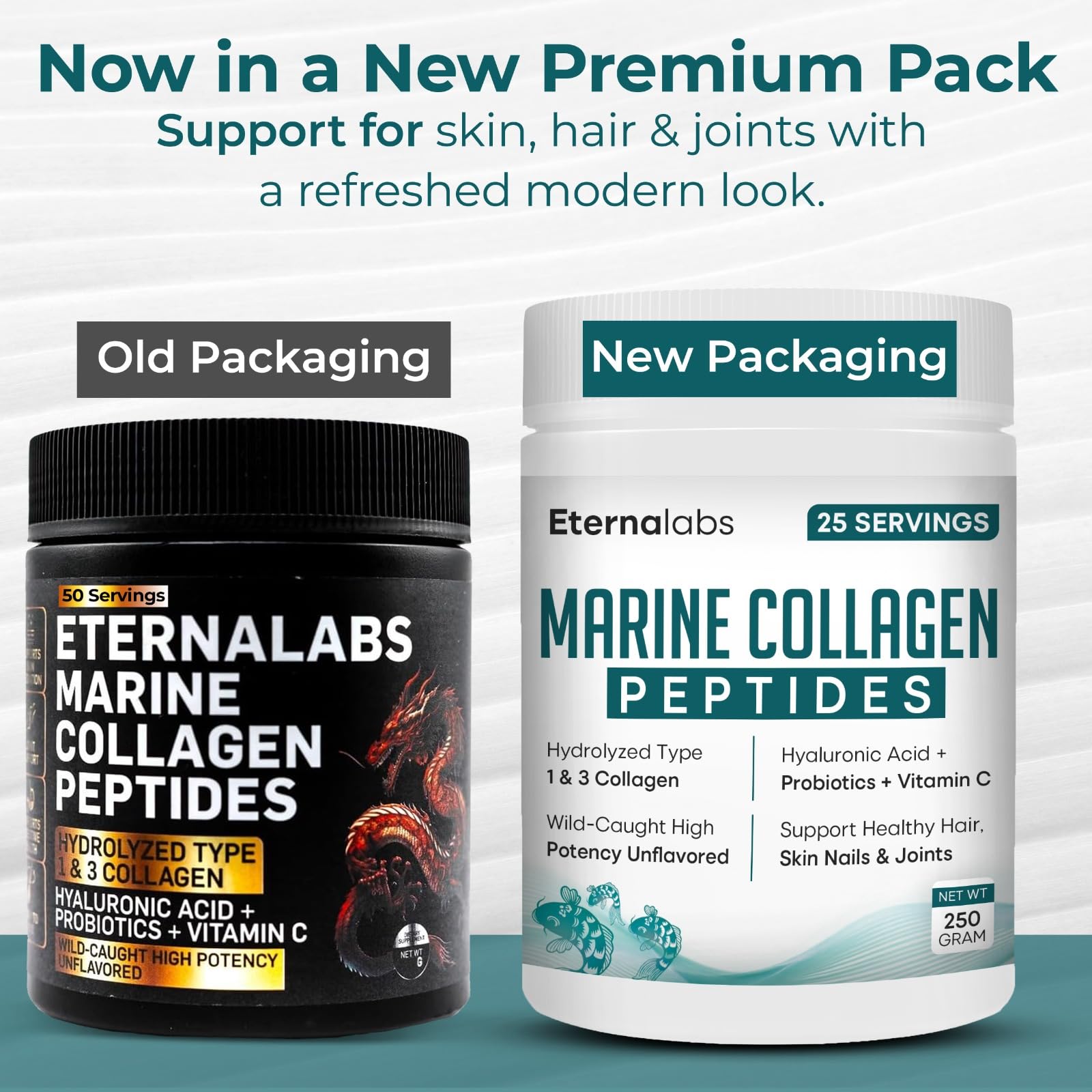 Eternalabs collagen peptides scoop for easy measuring