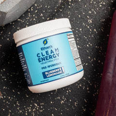 Ethan's Feel Good Blueberry Lemonade flavor swirls in glass for refreshing hydration