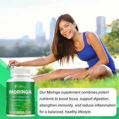 etheray Moringa vegan icon indicating plant-based supplement.