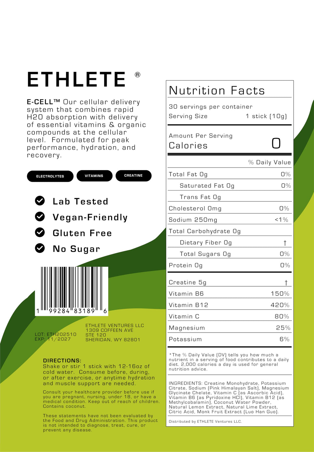 Ethlete electrolyte bottle with scoop demonstrating convenient on-the-go hydration