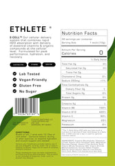 Ethlete electrolyte bottle with scoop demonstrating convenient on-the-go hydration