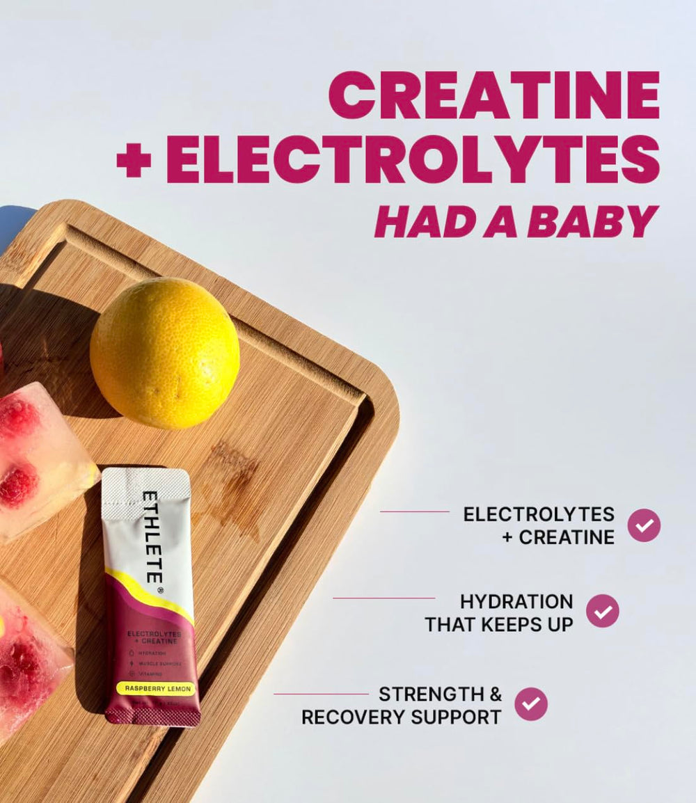 Ethlete pink Himalayan salt crystals emphasized in the blend.