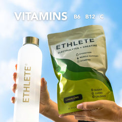 Ethlete Electrolytes powder ingredients: coconut water and pink Himalayan salt.