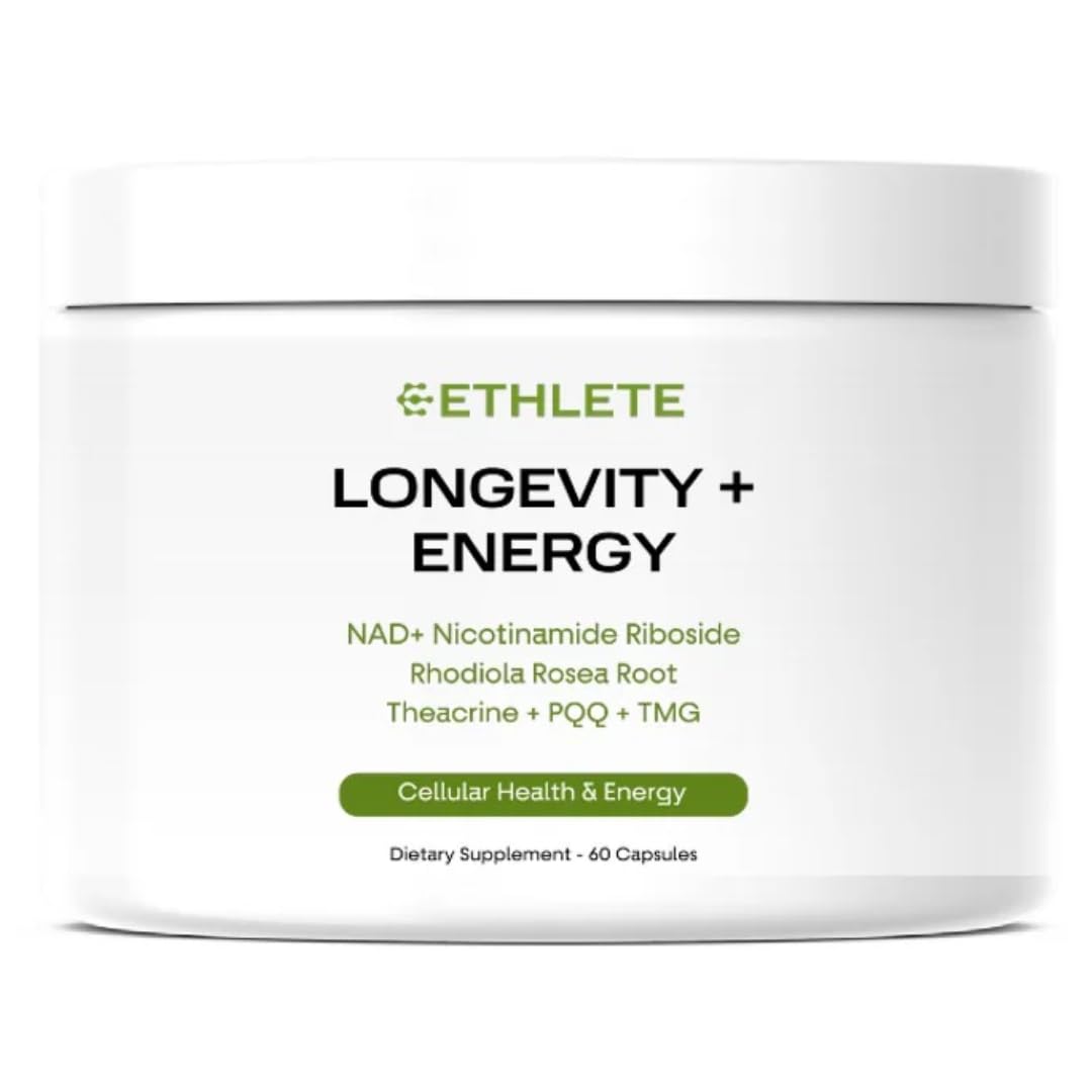 Ethlete NAD+ bottle closed, ready for daily energy support.