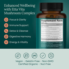 Etta Vita Adaptogenic power capsules for stress resilience.