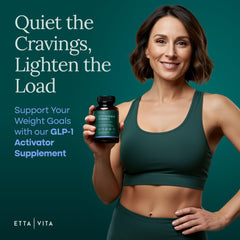 Etta Vita Akkermansia capsules close-up highlights gut barrier support and satiety cues