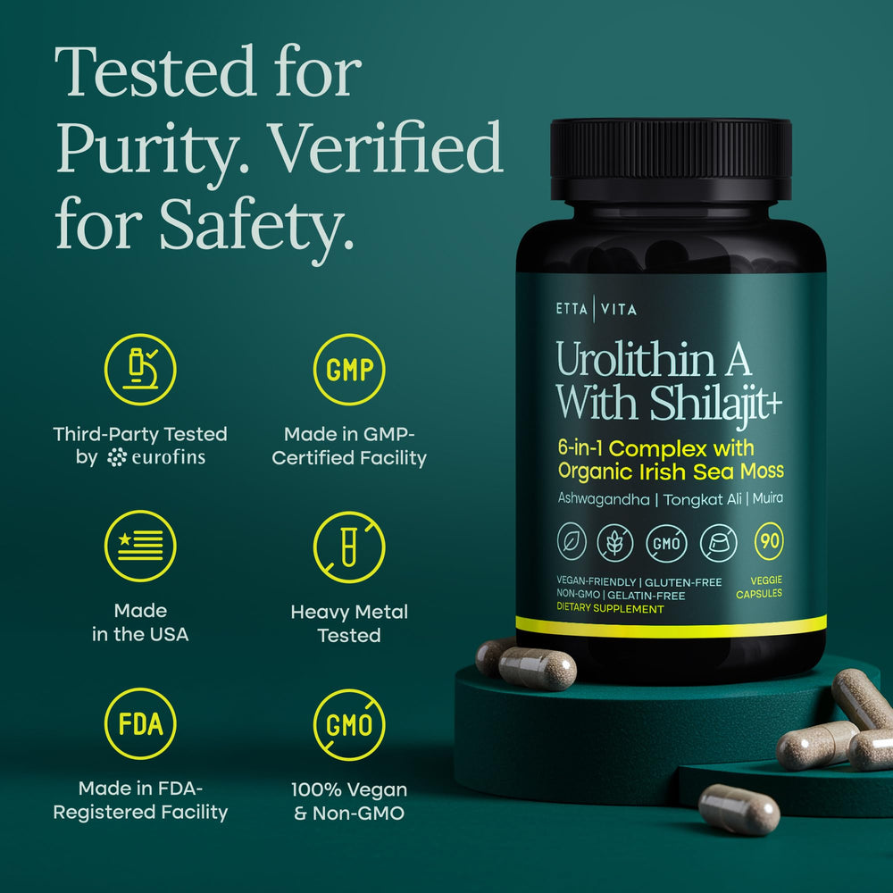 Etta Vita energy and endurance bottle ready for daily use.