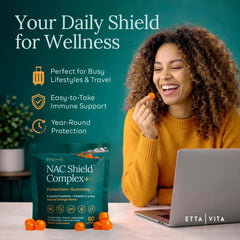 Etta Vita gummy with bright orange flavor, easy to enjoy.