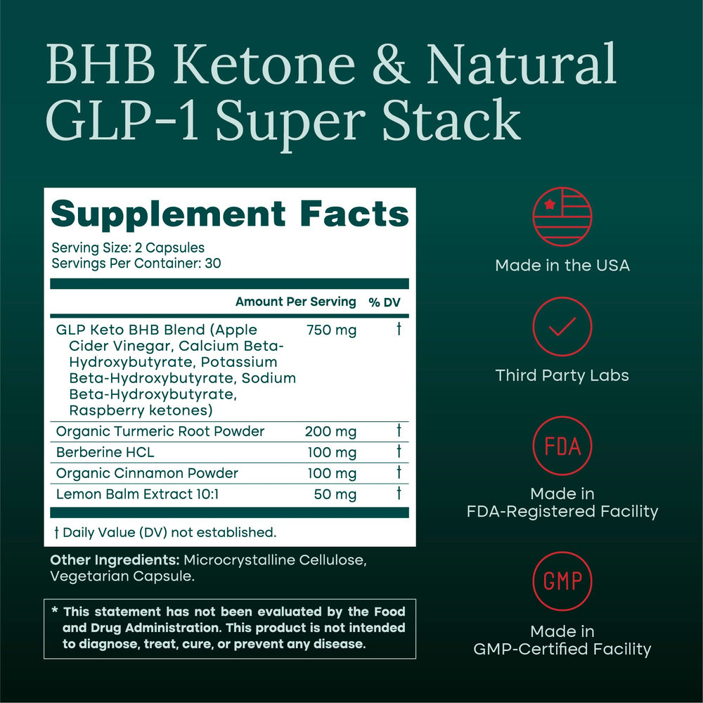 Close-up of Etta Vita capsules highlighting the BHB blend for metabolic support.