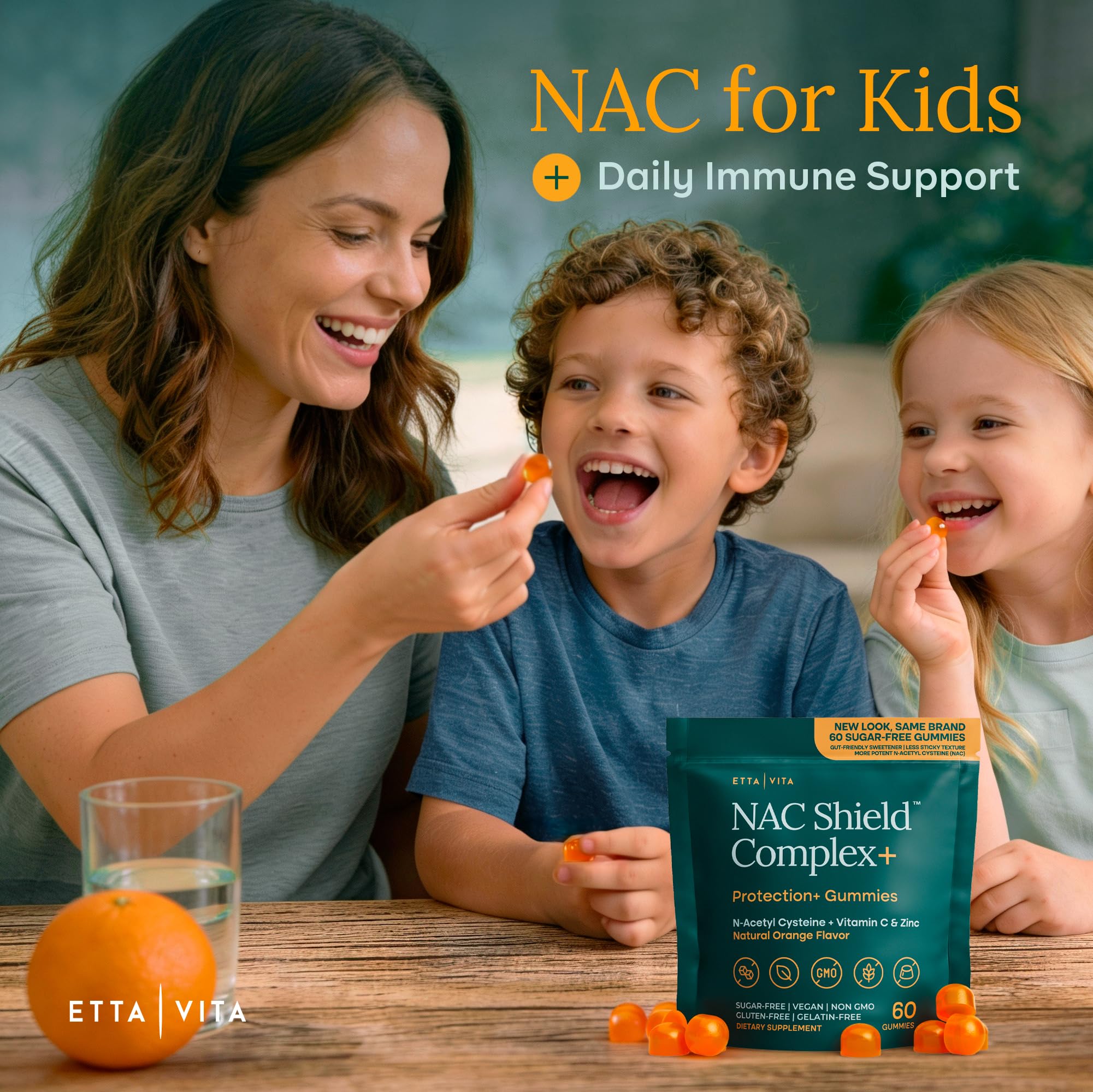 Etta Vita kid-friendly NAC gummies for daily immune support.