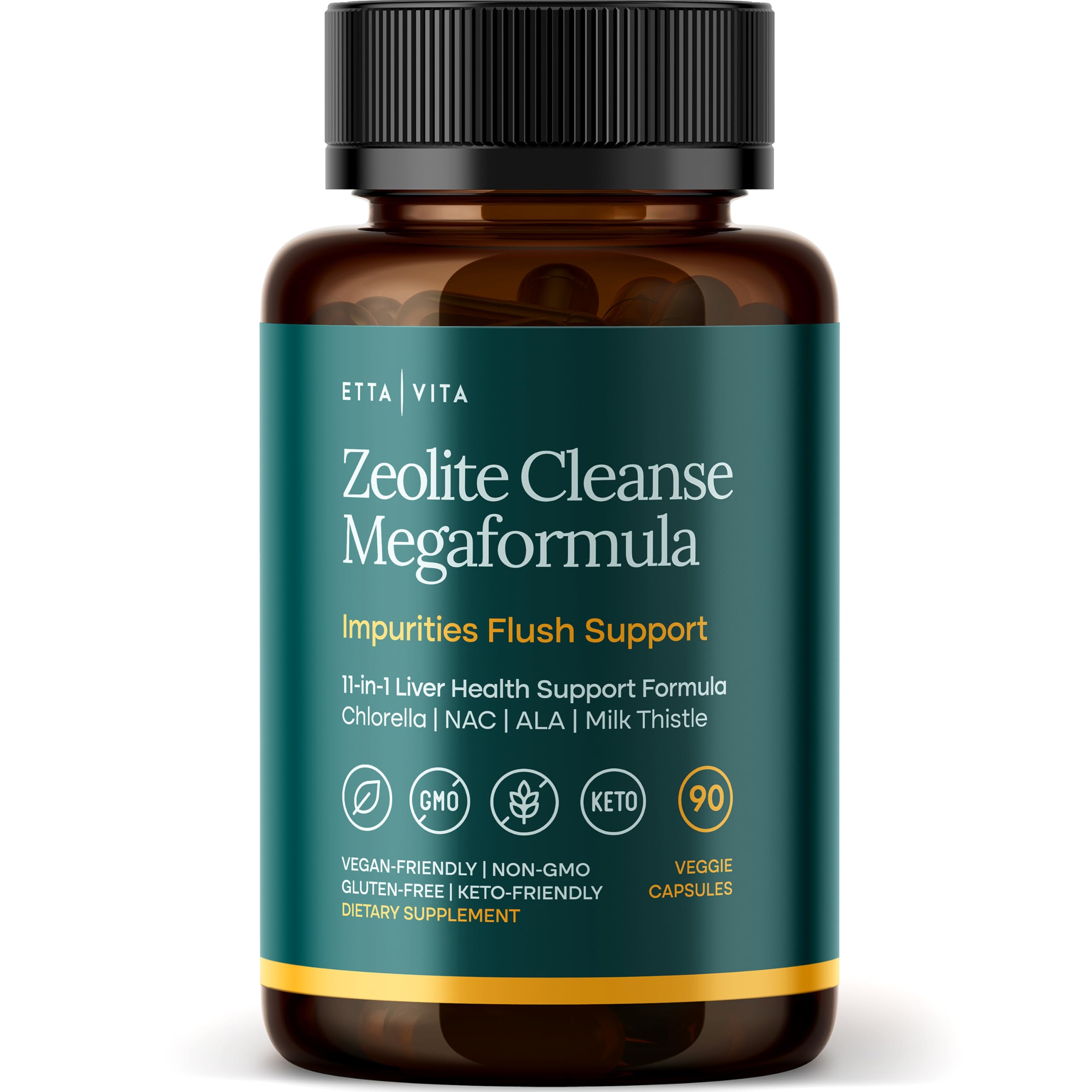 Product packaging design for Etta Vita Liver Cleanse emphasizing brand trust and ease.