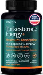 Etta Vita Potent Turkesterone bottle for daily wellness and energy support.
