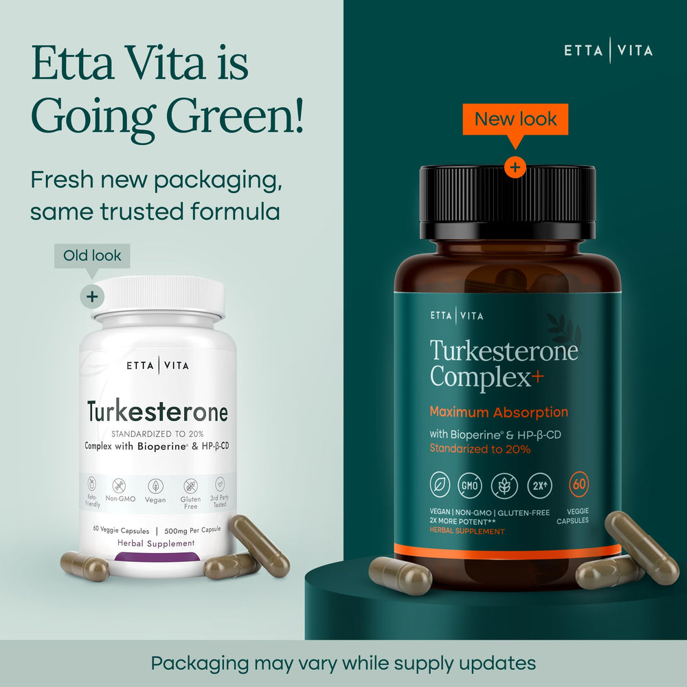 Etta Vita Potent Turkesterone performance-boost image suggests energized workouts.