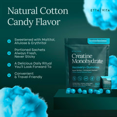 1 g per gummy serving highlights simple daily creatine intake with Etta Vita