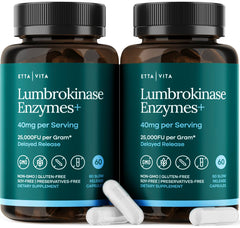 Etta Vita Potent Lumbrokinase bottle shown for digestion support