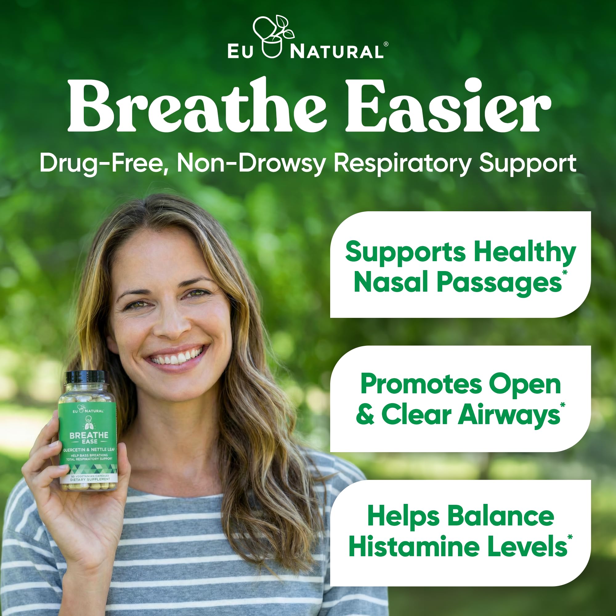 Capsule close-up highlighting quercetin and vitamin D for respiratory wellness