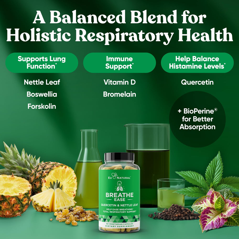 Ingredients pack graphic emphasizes pure, contaminant-free formulation for lung health